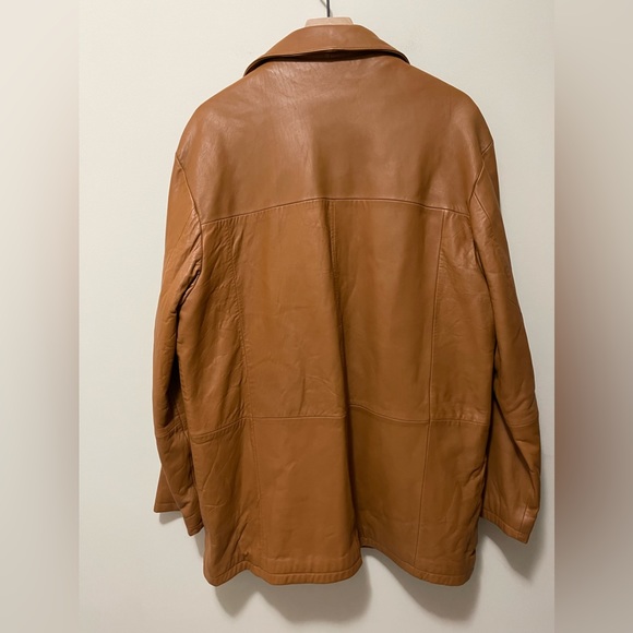 Wilsons Leather Pelle Studio Cognac Thinsulate Ultra Leather Coat Size XL - Picture 4 of 17
